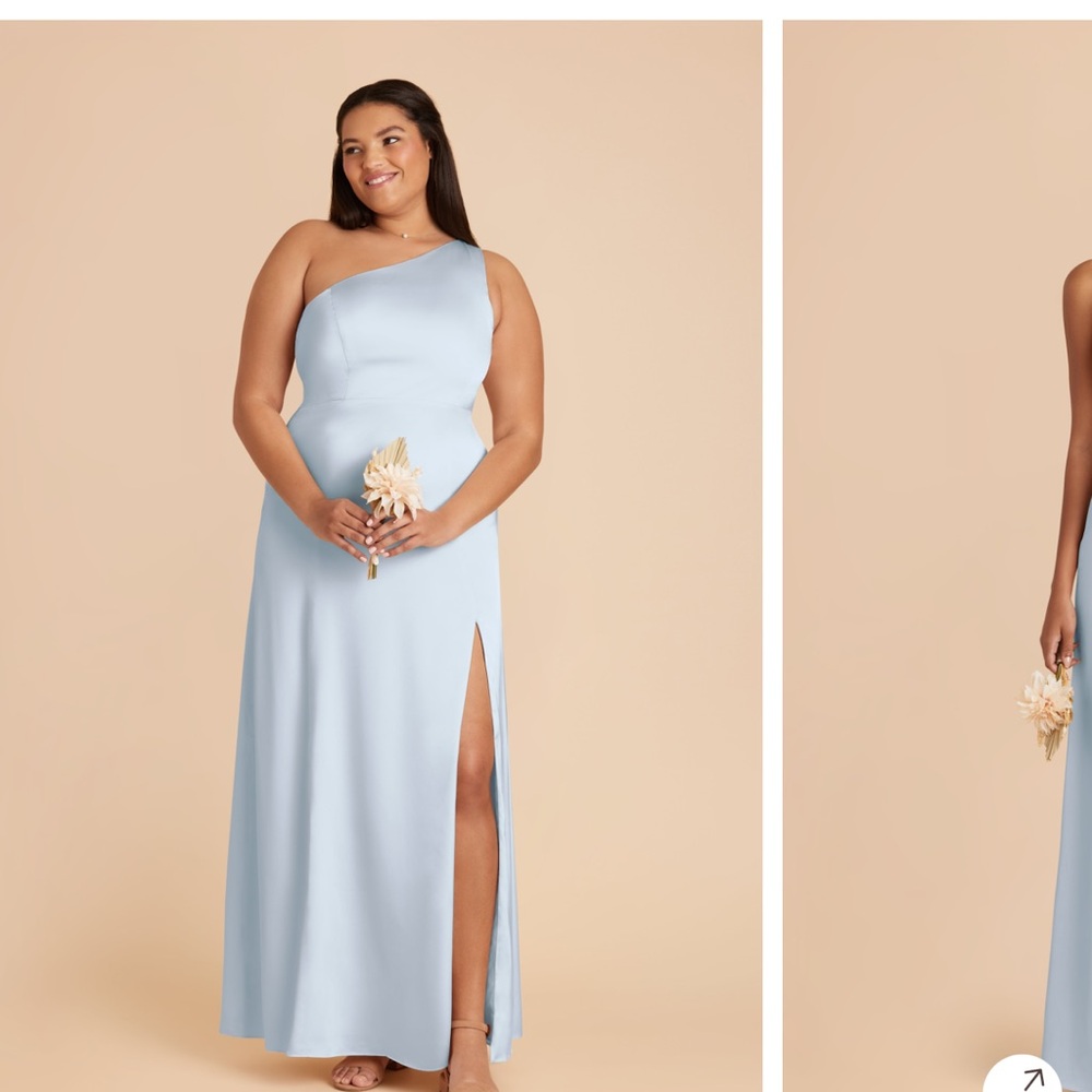 Birdy Grey One-Shoulder Sky Blue Dress